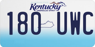 KY license plate 180UWC