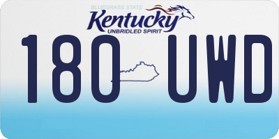 KY license plate 180UWD