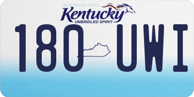 KY license plate 180UWI