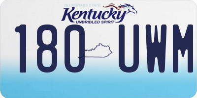 KY license plate 180UWM