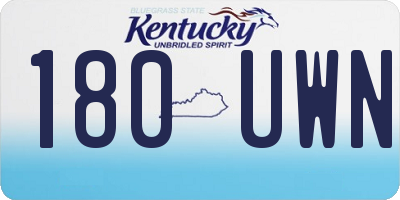 KY license plate 180UWN