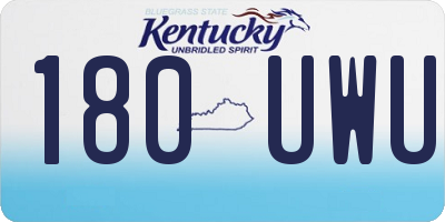 KY license plate 180UWU