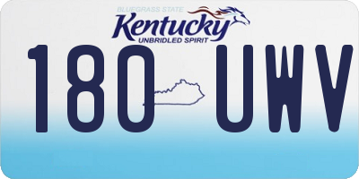 KY license plate 180UWV