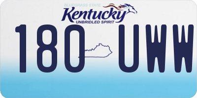 KY license plate 180UWW