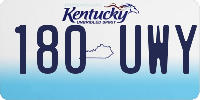KY license plate 180UWY