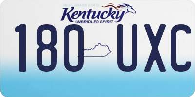 KY license plate 180UXC