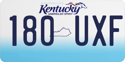 KY license plate 180UXF