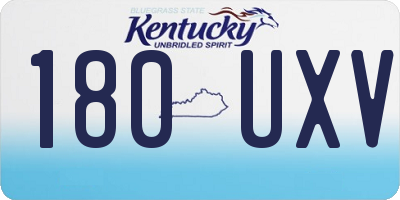 KY license plate 180UXV