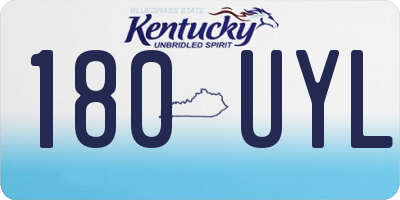 KY license plate 180UYL