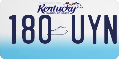 KY license plate 180UYN