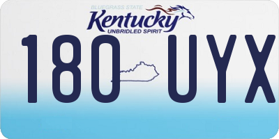 KY license plate 180UYX