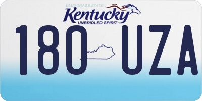 KY license plate 180UZA