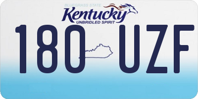 KY license plate 180UZF