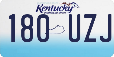 KY license plate 180UZJ