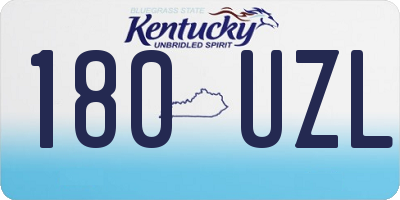 KY license plate 180UZL