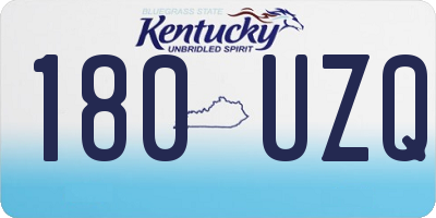 KY license plate 180UZQ