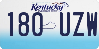 KY license plate 180UZW