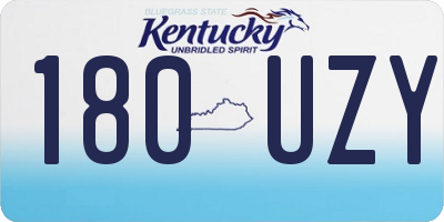 KY license plate 180UZY