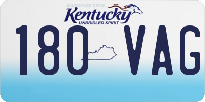 KY license plate 180VAG