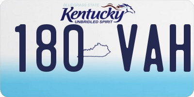 KY license plate 180VAH