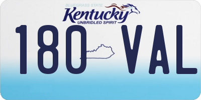 KY license plate 180VAL