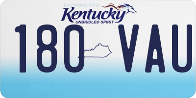 KY license plate 180VAU