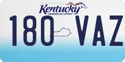 KY license plate 180VAZ