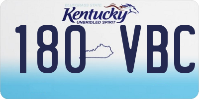 KY license plate 180VBC