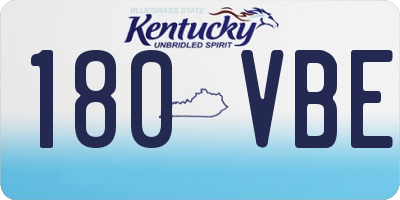 KY license plate 180VBE