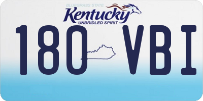KY license plate 180VBI