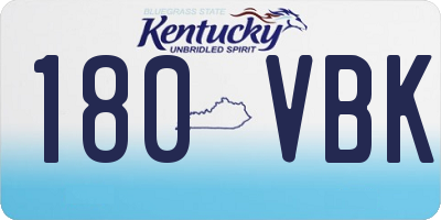KY license plate 180VBK