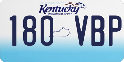KY license plate 180VBP
