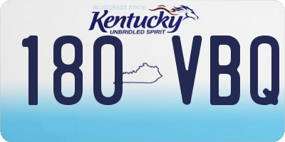 KY license plate 180VBQ