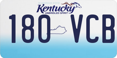 KY license plate 180VCB