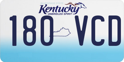 KY license plate 180VCD