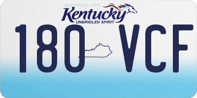 KY license plate 180VCF
