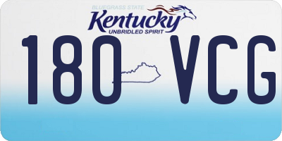 KY license plate 180VCG
