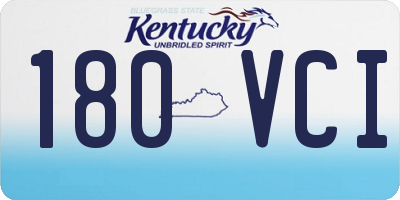 KY license plate 180VCI