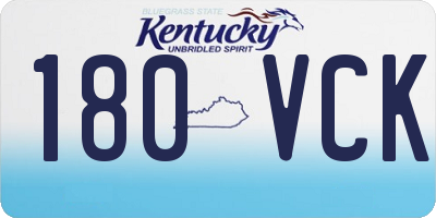 KY license plate 180VCK