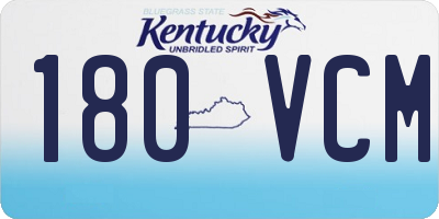 KY license plate 180VCM