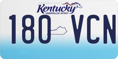 KY license plate 180VCN