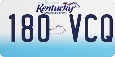 KY license plate 180VCQ