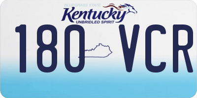 KY license plate 180VCR