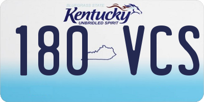KY license plate 180VCS