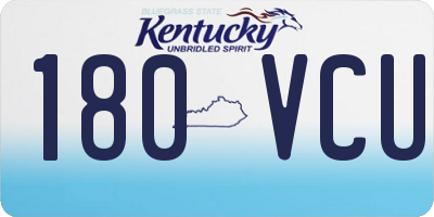 KY license plate 180VCU