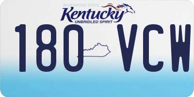 KY license plate 180VCW