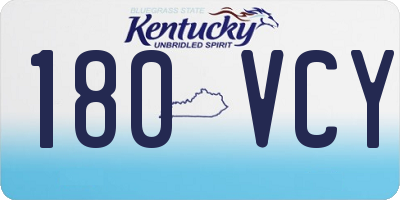 KY license plate 180VCY