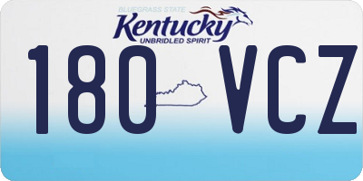 KY license plate 180VCZ