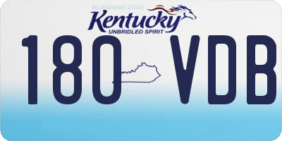 KY license plate 180VDB