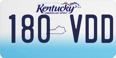 KY license plate 180VDD